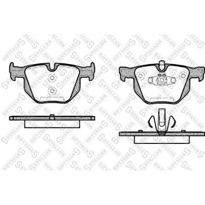 Photo Brake Pad Set, disc brake STELLOX 392070LSX