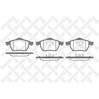 Фото Комплект тормозных колодок, дисковый тормоз STELLOX 401020BSX