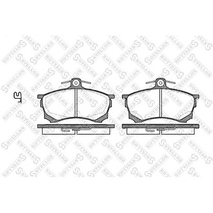 Photo Brake Pad Set, disc brake STELLOX 593000BSX