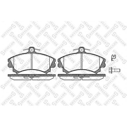 Photo Brake Pad Set, disc brake STELLOX 601002BSX