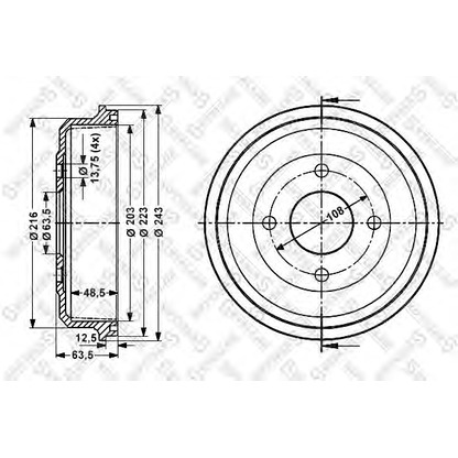 Фото Тормозной барабан STELLOX 60252532SX