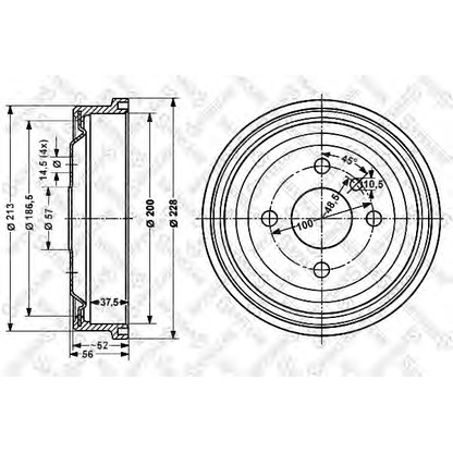 Foto Bremstrommel STELLOX 60253605SX