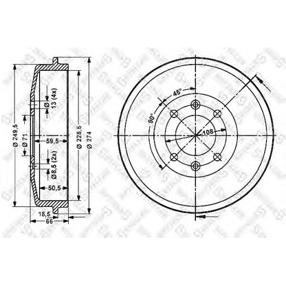 Foto Bremstrommel STELLOX 60253708SX