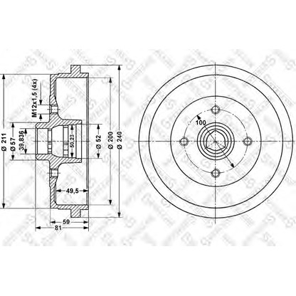 Photo Brake Drum STELLOX 60254709SX