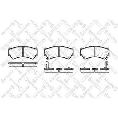 Фото Комплект тормозных колодок, дисковый тормоз STELLOX 603052BSX