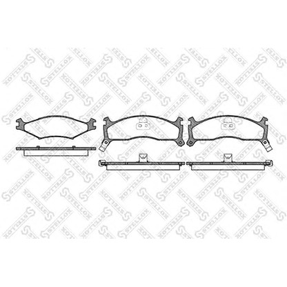 Фото Комплект тормозных колодок, дисковый тормоз STELLOX 611002SX