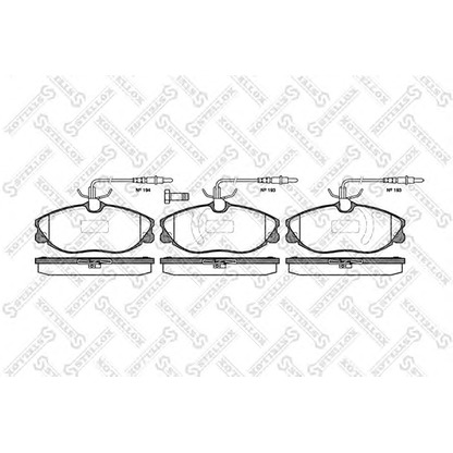 Photo Kit de plaquettes de frein, frein à disque STELLOX 615014BSX