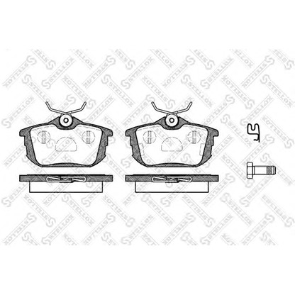 Photo Brake Pad Set, disc brake STELLOX 616012SX