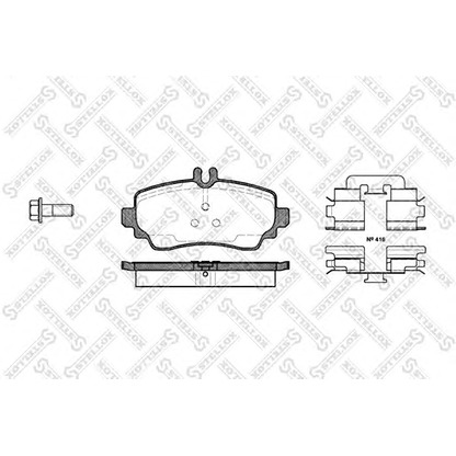 Photo Brake Pad Set, disc brake STELLOX 661000BSX