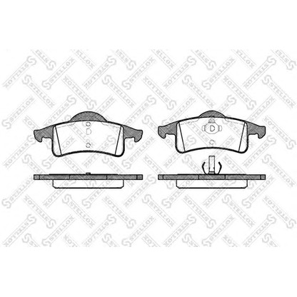 Фото Комплект тормозных колодок, дисковый тормоз STELLOX 769000BSX