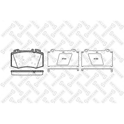 Фото Комплект тормозных колодок, дисковый тормоз STELLOX 780000BSX
