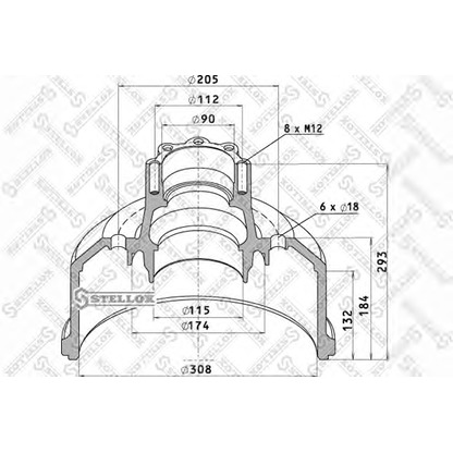 Foto Tambor de freno STELLOX 8500163SX