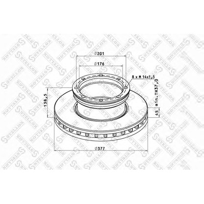 Photo Disque de frein STELLOX 8500701SX