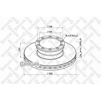 Photo Brake Disc STELLOX 8500710SX