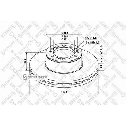 Photo Disque de frein STELLOX 8500714SX