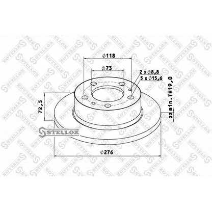 Photo Brake Disc STELLOX 8500719SX