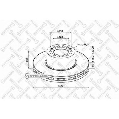 Photo Brake Disc STELLOX 8500727SX