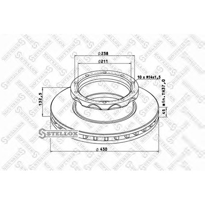 Photo Brake Disc STELLOX 8500728SX