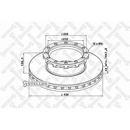 Foto Bremsscheibe STELLOX 8500743SX