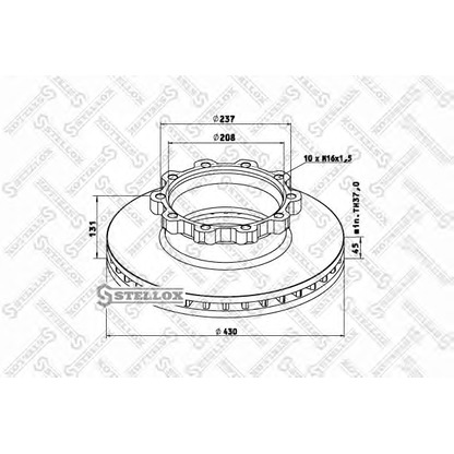 Photo Brake Disc STELLOX 8500749SX