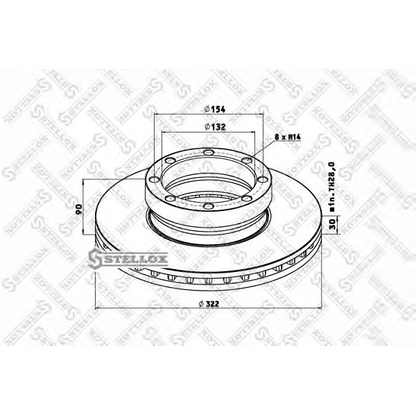 Photo Brake Disc STELLOX 8500760SX