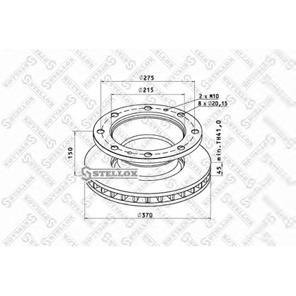 Photo Disque de frein STELLOX 8500781SX