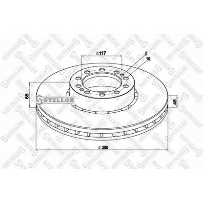 Photo Disque de frein STELLOX 8500818SX