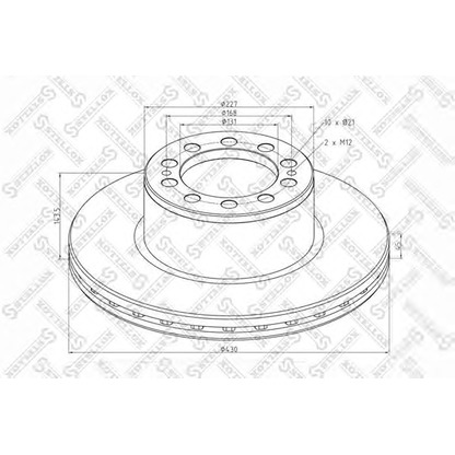 Photo Disque de frein STELLOX 8500824SX