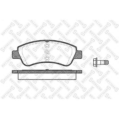 Photo Kit de plaquettes de frein, frein à disque STELLOX 851020SX