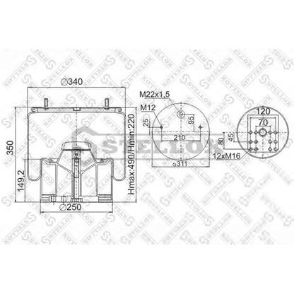 Foto Soffietto, Sospensione pneumatica STELLOX 9048814SX