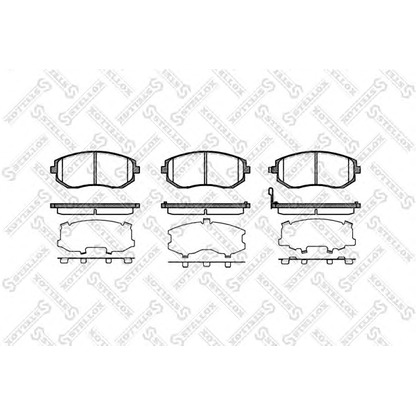 Zdjęcie Zestaw klocków hamulcowych, hamulce tarczowe STELLOX 962011BSX