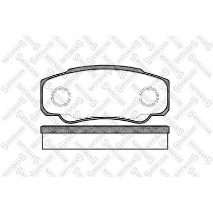 Photo Brake Pad Set, disc brake STELLOX 972000LSX