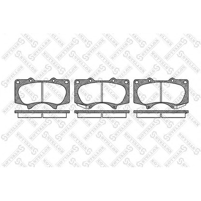 Photo Brake Pad Set, disc brake STELLOX 999000LSX