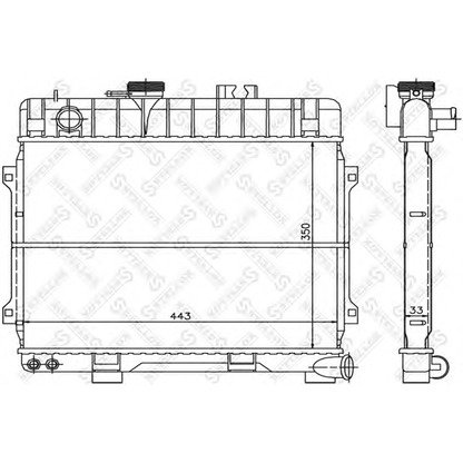 Photo Radiator, engine cooling STELLOX 1025117SX