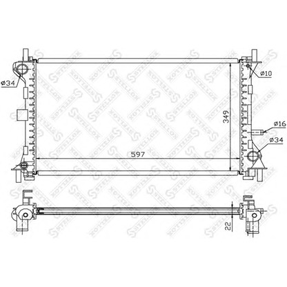 Foto Radiatore, Raffreddamento motore STELLOX 1025129SX