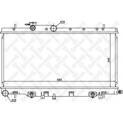 Foto Radiador, refrigeración del motor STELLOX 1025144SX