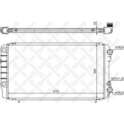 Foto Radiador, refrigeración del motor STELLOX 1025234SX