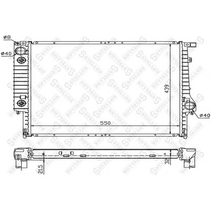 Photo Radiator, engine cooling STELLOX 1025256SX