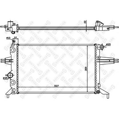 Foto Radiador, refrigeración del motor STELLOX 1025271SX