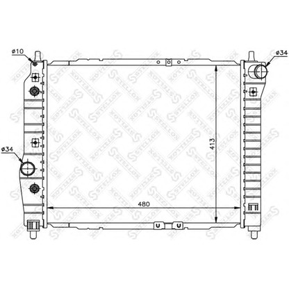 Photo Radiator, engine cooling STELLOX 1025323SX