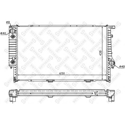 Foto Radiador, refrigeración del motor STELLOX 1025376SX