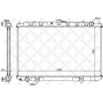 Photo Radiator, engine cooling STELLOX 1025391SX