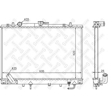 Photo Radiateur, refroidissement du moteur STELLOX 1025398SX