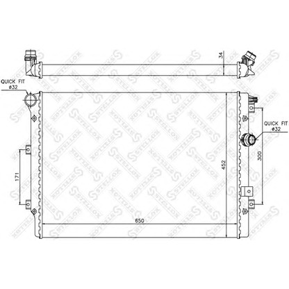 Photo Radiator, engine cooling STELLOX 1025412SX