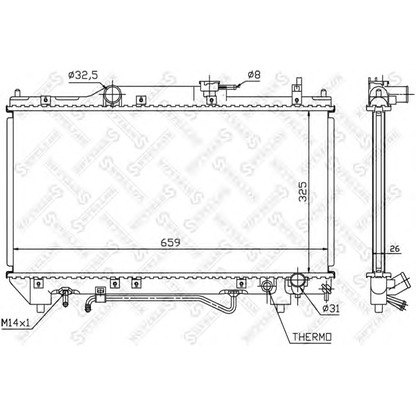 Photo Radiateur, refroidissement du moteur STELLOX 1025422SX