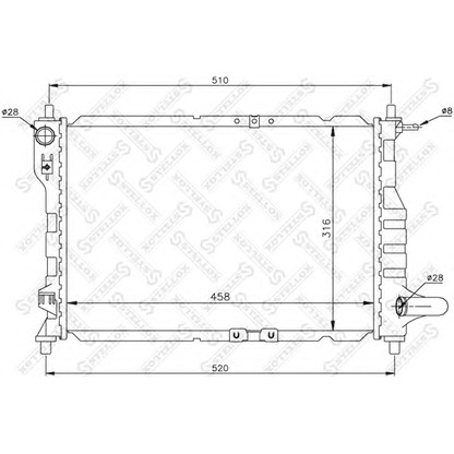 Photo Radiator, engine cooling STELLOX 1025435SX