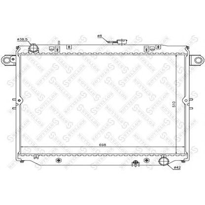 Foto Radiador, refrigeración del motor STELLOX 1025440SX