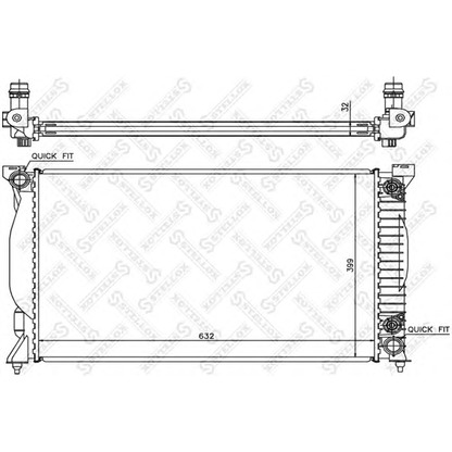 Photo Radiator, engine cooling STELLOX 1025512SX