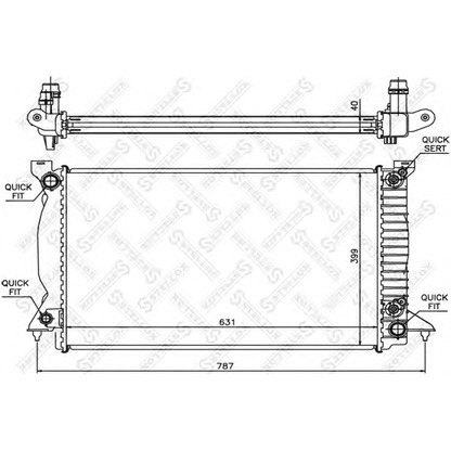 Photo Radiator, engine cooling STELLOX 1025519SX