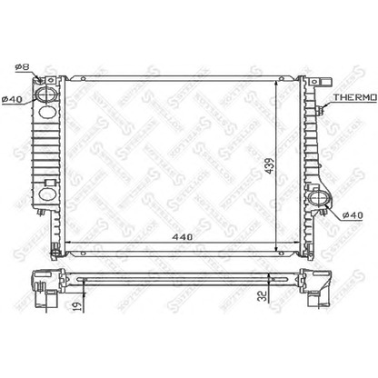 Photo Radiator, engine cooling STELLOX 1025555SX